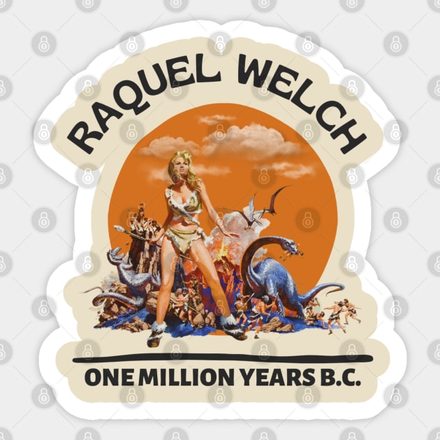 Raquel Welch One million years Sticker by Draw One Last Breath Horror 